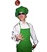 CHEFSKIN LIME GREEN SET Apron + Hat Children Kids Chef Costume Small Fits Kids 2-8 New the Best Party Favor, Made of Real Fabric, You Can Mark, Draw, Iron-on Etc