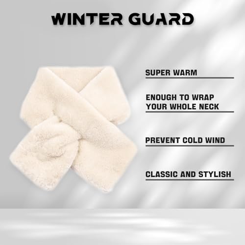 Faux Fur Loop Scarf for Women - Thermal Black Neck Warmer Winter Thick Collar & Machine Washable3