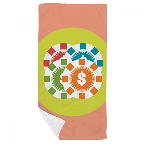 Serviette de bain douce Chips Casino anti-irritation pour visage
