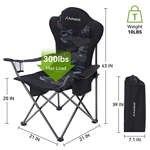 Camping-Chairs-for-Heavy-People-Folding-Chairs-for-Outside-Outdoor-Folding-Chairs-with-Cup-Holder-Cooler-Bag-Camp-Chairs-Supports-up-to-300lbs-1-PC-Camo