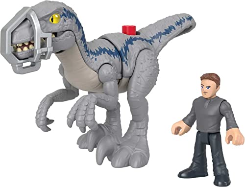 Fisher-Price IMAGINEXT Jurassic World auf der Flucht - Figurenset mit Blue und Owen, Action Pad, bewegliche Arme und Beine, für Kinder ab 3 Jahren, HKG15