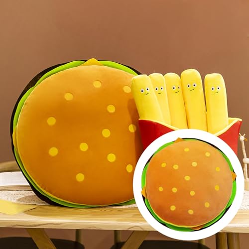 Coussin burger en peluche 40 cm Gralara pour deco et bureau - 3
