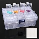 🧩【Doble Protección】: 42 cajas pequeñas en una caja grande, con doble sellado para proteger su producto del polvo o la oxidación. Los contenedores grandes y pequeños están equipados con hebillas resistentes y el diseño de botón a presión garantiza que la caja de almacenamiento sea más duradera.