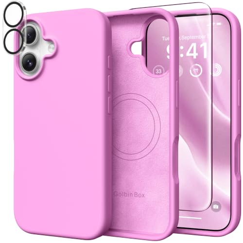 Image of GolbinBox Magnetic for iPhone 17 Case, Silicone Cover, Cherry Blossom