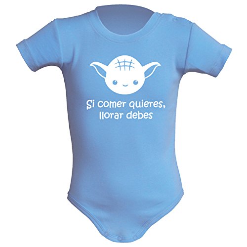 Body bebé unisex. Parodia Yoda Star Wars - Si comer quieres, llorar...