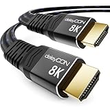 deleyCON Cable plano 8K HDMI 2.1 para TV, monitor, PS4, PS5, Xbox, Dolby Atmos Soundbar EARC, HDR10+ VRR – Cable de 48 Gbps Ultra High Speed – 10 K/8 K @ 60 Hz, 4 K @ 120 Hz/144 Hz, 2 K @ 240 Hz