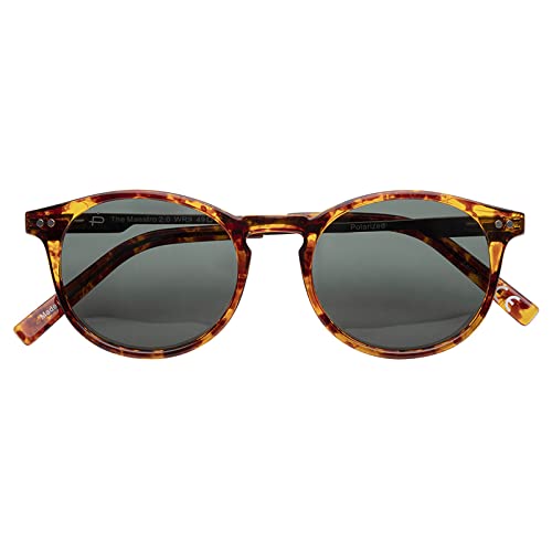 Image of PRIVE REVAUX unisex-adult The Maestro Metal X Round Sunglasses