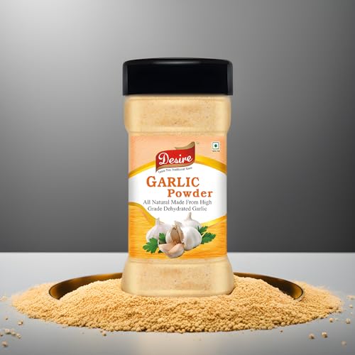 Image of Desire Dehydrated Garlic Powder 400 gram | Pure & Aromatic | Natural Flavor Enhancer | Versatile Spice for Cooking & Seasoning | Fresh, Fine, & Ready to Use