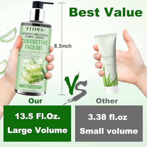 Fitoeg FG-0011 Conductive-Gel-For-Face-Microcurrent, 13.5 Oz Large Bottle Hydrating Massage Gel Serum For Facial Machine Device thumb #1
