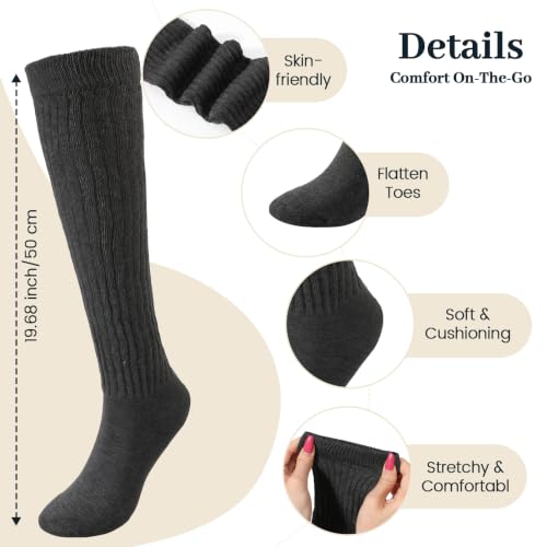 Image of Pleneal Slouchy Socks for Women Scrunch Sock Knit Chunky Crew Boot Socks