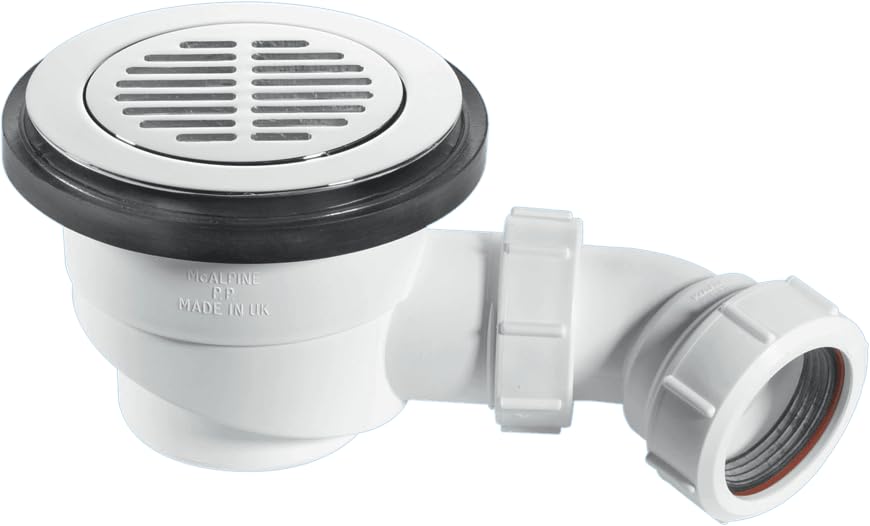 McAlpine ST90CPB-S 90mm x 50mm Water Seal Shower Trap with 1.5" Outlet