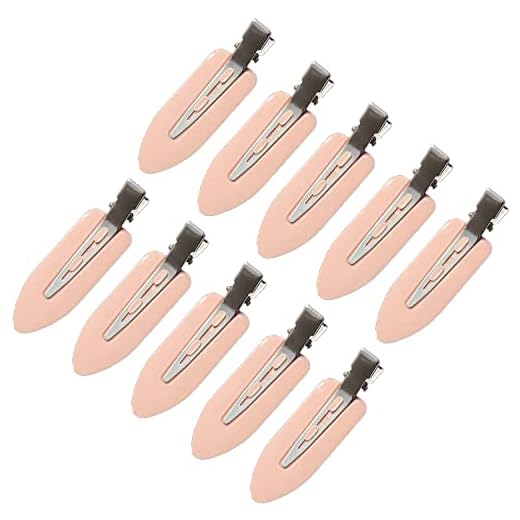 ZEVONDA Pinces à Cheveux - Pinces à épingles Sans Plis Epingle à Cheveux Outil de Coiffure en Métal pour Filles/Femmes le Maquillage et la Coiffure, Rose *10