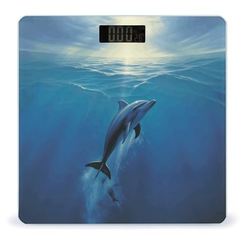 Báscula digital de baño Dolphin in The Ocean con LCD