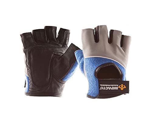 Impacto 40000110040 Anti-Impact Gel Work Glove, Blue/Black, Large