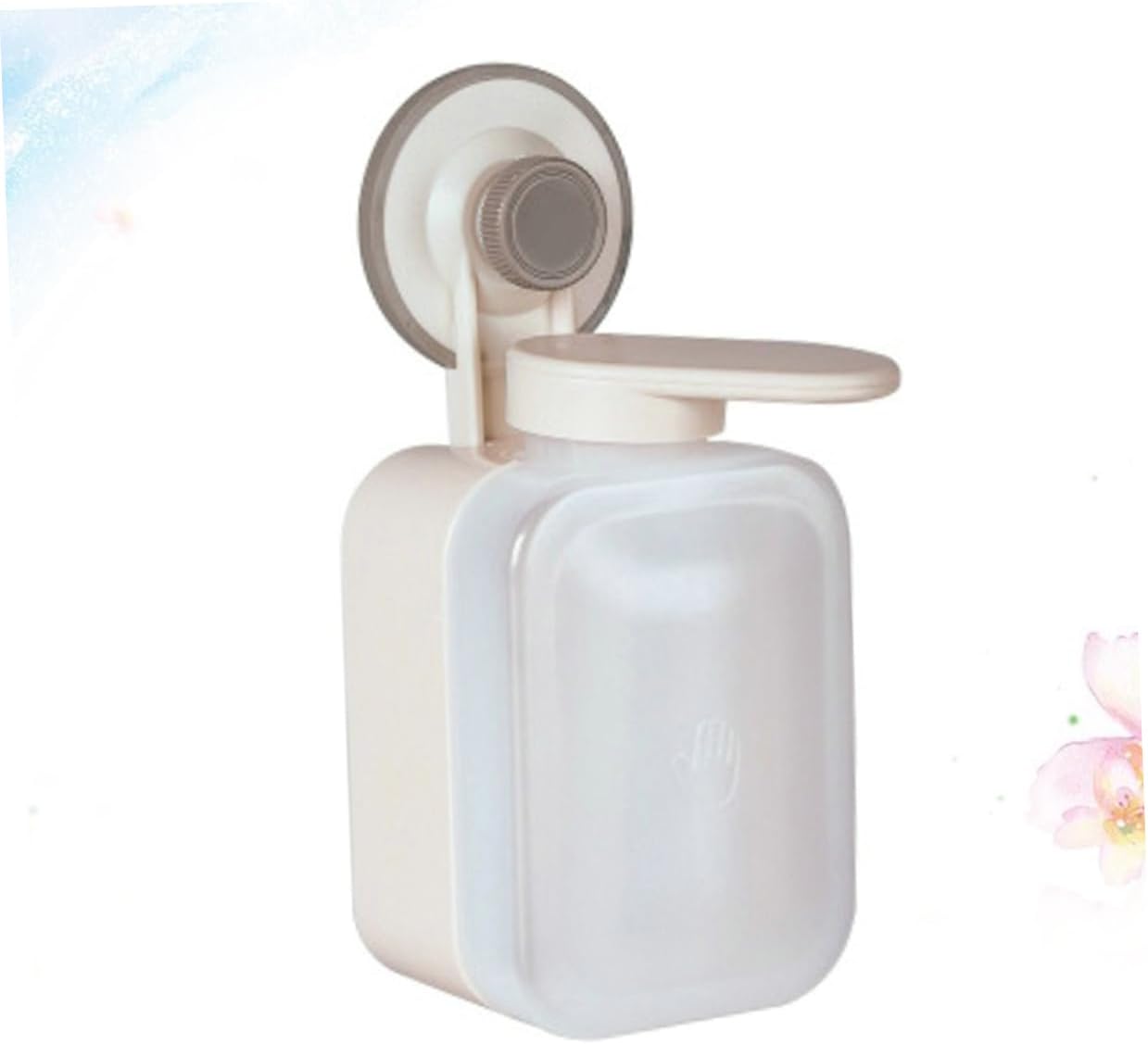 Luxshiny Manual Soap Dispenser Wall-Mounted Liquid Soap Pump Plastic Leak Space-Saving