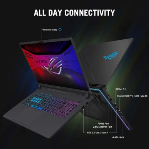 Image of ASUS ROG Strix G18 Gaming Laptop, Intel 24-Core Ultra 9 275HX, GeForce RTX 5070TI, 18-inch 2.5K WQXGA 240Hz /3ms Nebula Display, 64GB RAM + 4TB SSD, Windows 11 Pro, 4-zone RGB Backlit Keyboard, Wi-Fi 7