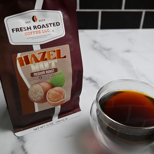 Image of Fresh Roasted Coffee, Hazelnut Flavored Drip Ground Coffee, Medium Roast, Kosher, 12 oz