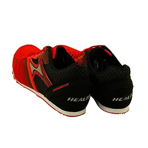 HHEALTH Track Spike Running Sprint Shoes - Men's Athletic Running Track Shoes - Blue, Red - Model 5599 5