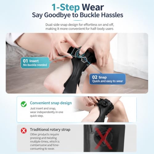 Image of HANNEA Foot Drop Brace, AFO Ankle Foot Orthosis for Gait Correction, Left