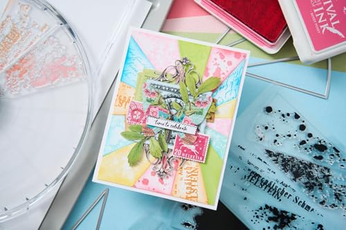 Sizzix A5 Clear Stamps 8PK w/6PK Framelits Build-a-Burst Artsy Lace Mix by 49 and Market by Sizzix - Image 4