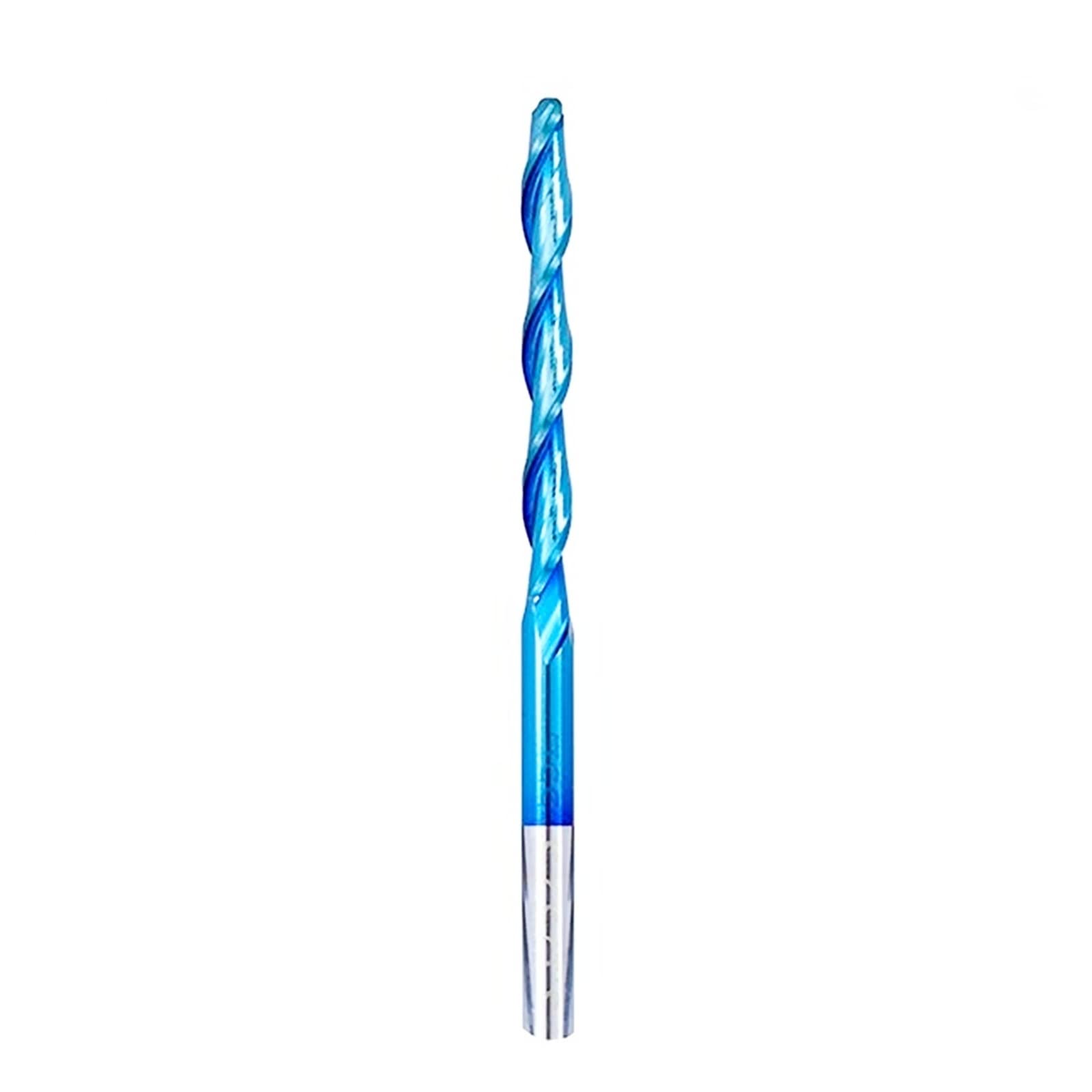 FCARUMIQP 1pcs Two Flutes Solid Carbide Ball Nose End Mills CNC Bits 3.175mm Shank Spiral Mill for Aluminum Metal