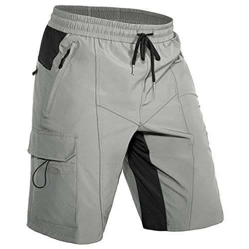 Hiauspor Pantaloni da trekking corti da uomo MTB Pantaloni leggeri