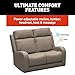 Thomas Payne Signature Seismic Series Driftwood RV Theater Seating Loveseat Recliner Set with Power Adjustable Lumbar, Headrest, Reclining, Heating, Massage, Cupholder Controls - 2024117123