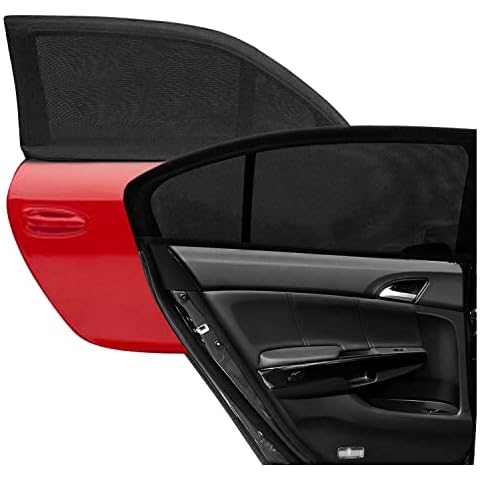 Car Window Shade, Upgraded Breathable Mesh Car Rear Side Window Sunshades Protect for Baby Kids from The Sun Universal Fit for Most of Cars SUV MPV Road Travel Accessories, Black, 2 Pack (Universal) Cover