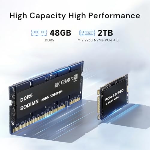 Image of Reatan X8 Mini PC with AMD Ryzen AI 9 HX470 (Beats HX370), 48GB DDR5 5600MHz, 2TB PICE4.0 SSD, OcuLink Mini Gaming PC, USB4, 8K Quad Display, 2.5G LAN, Wi-Fi 7, 86TOPS AI Workstation, Silver 2