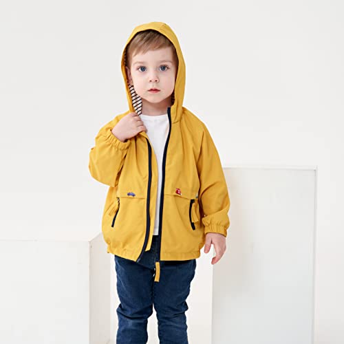 Volunboy Toddler Boys Windbreaker Casual Outerwear Kids Lightweight Zip Hooded Jacket Baby Cute Dust Coat thumb #4