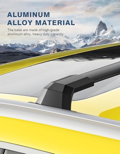 Image of Roof Rack Cross Bars 300lbs Compatible with 2025 2026 Chevy Chevrolet Equinox with Raised Side Rails (Not for EV), Heavy Duty All-Metal Aluminum Crossbar Luggage Racks Roof Rails Rooftop