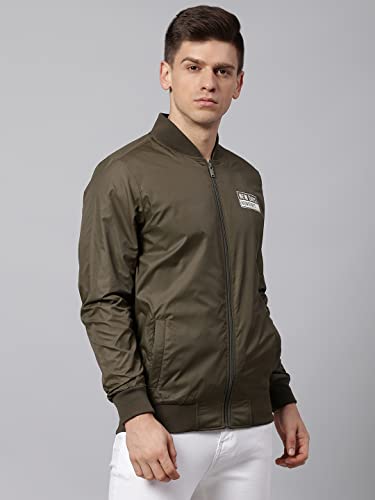Image of Dennis Lingo Men's Solid Long-Sleeve Polyester Regular Fit Shell Jacket - Waterproof, Lightweight, Casual Winterwear for Men