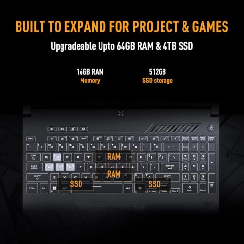 Image of ASUS TUF Gaming F16, Gaming Laptop, Intel Core 7 Processor 230H, RTX 3050 GPU (16GB /512GB /40.64 cms (16) FHD+ /Windows 11 Home /Office Home 2024 + M365 Basic (1 Year Validity)*) FX607VJR-TU326WS