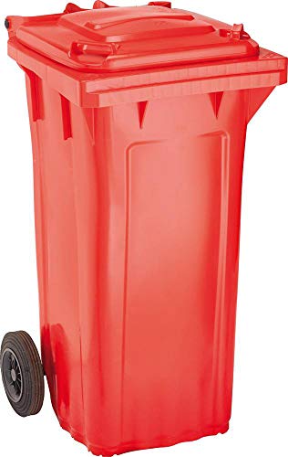 Preisvergleich Produktbild OPV Großmülltonne / Mülltonne WAVE 120 l Kunststoffband Rot