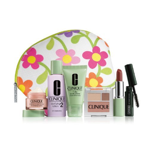 Clinique 2013 7 Piece Skincare Makeup Gift Set with Moisture Surge Intense, Clarifying Loiont#2, 7Days Scrub Cream and more