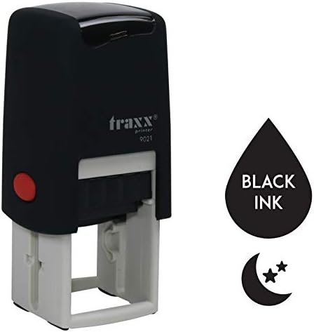 Traxx 9021 Loyalty Card Self Inking Rubber Stamp Business Cafe Coffee Shop *A Black Coffee Bean Design*