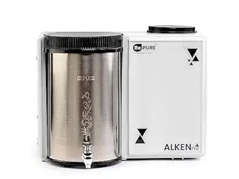 Bepure Alken Pro CP Stainless Steel Tank 9L RO+UV+UF+TDS+ Copper Alkaline Water Purifier| 8 Stage Purification with Copper Alkaline Technology| Water Purifier with Steel Tank | Works Upto 3000 ppm