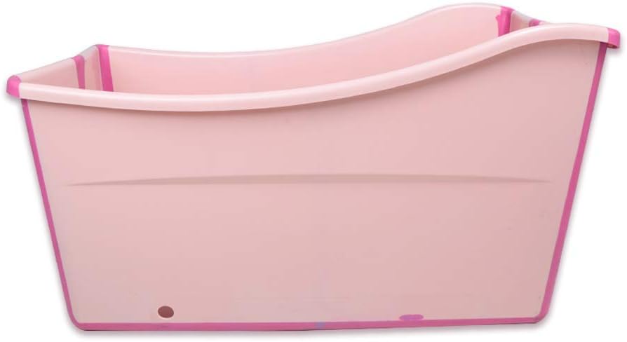Adult Bath Folding Portable tub, Children Play with Summer Toddler Padded Bathtub (Blue + Pink) HUACNAG (Color : Pink)