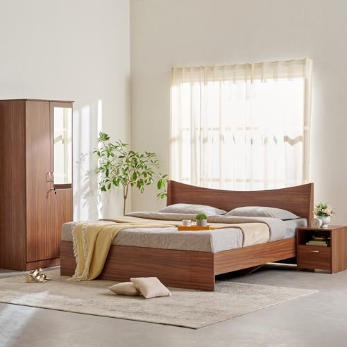 Image of Home Centre | Helios - Alton | Engineered Wood | | King Beds | Walnut | 1 Year Warranty