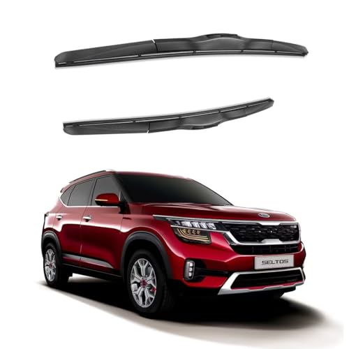 Image of Oshotto Frameless (O.E.M Type) Replacement Wiper Blades Compatible with KIA Seltos (24 inch / 16 inch)