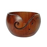 EMVANV Bamboo Yarn Bowl, DIY Crocheting Knitting Bowl Wool Holder Handmade Yarn Storage Bowl Craft...