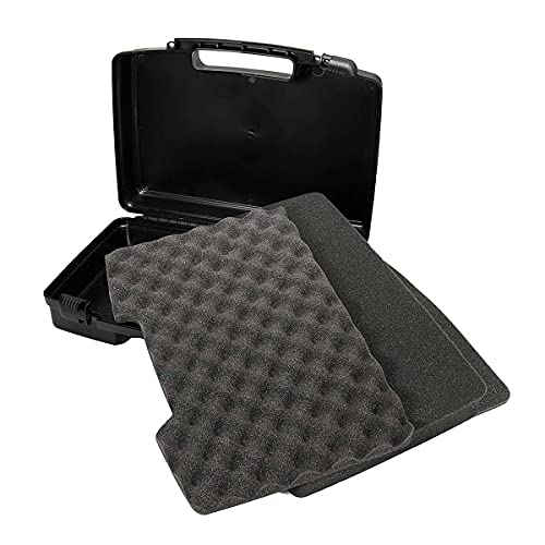 Aoocy Small Hard Carrying Case With Pluck Foam Interior For Iphone, Gopro, Camera, And More- 10.5 X 8.5 X 3 Inches, Black (10.5 X 8.5 X 3 Inches) #TOP3