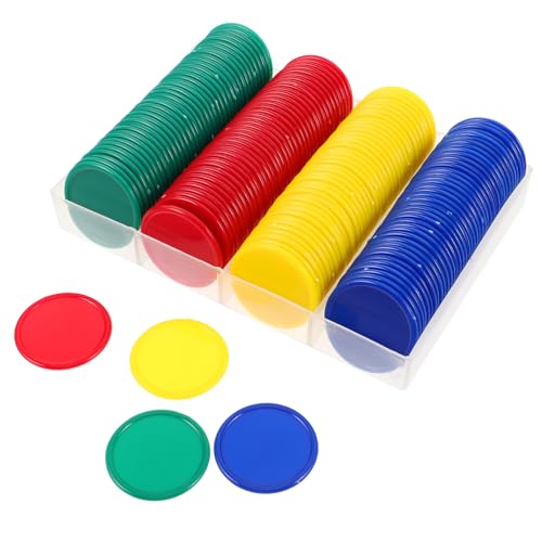 Jetons de poker plastique colorés pour comptage mathématique et jeux éducatifs