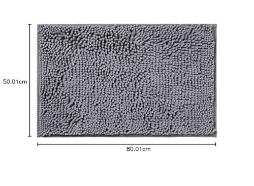 Tapis chenille salle de bain 3 pièces camel doux et absorbant - 2