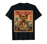 Cute German Shepherd Eating Ramen shirt