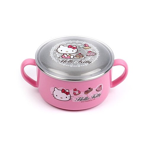 Lock & Lock Hello Kitty Baby Lace children Stainless steel bowl with Handle and Lid LKT481