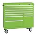 Viper Tool Storage LB4109R 41-Inch 9-Drawer 18G Steel Rolling Tool Cabinet, Lime Green