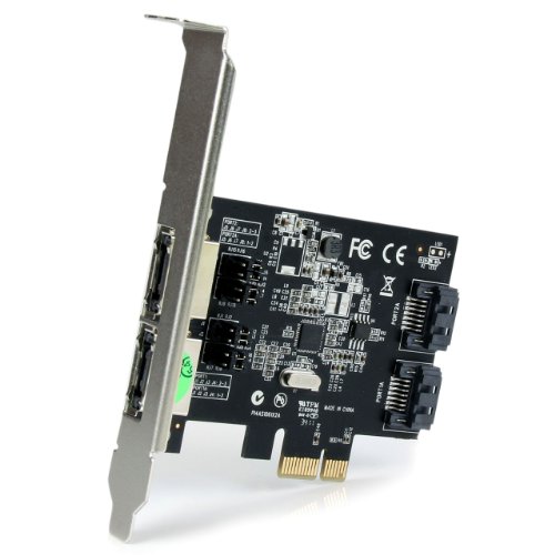 StarTech.com 2 Port PCI Express SATA 6 Gbps eSATA Controller Card - Dual Port PCIe SATA III Card - 2 Int/2 Ext - SATA III 6Gbps (PEXESAT322I) - Image 3