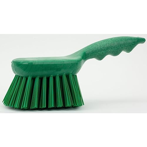 Image of SPARTA 40541EC09 Plastic Scrub Brush, Utility Brush, Kitchen Brush With Hanging Hole For Cleaning, 8 Inches, Green, (Pack of 6)