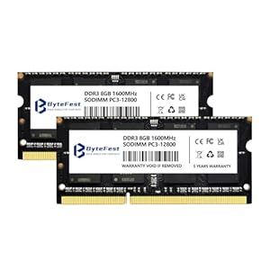 ByteFest DDR3 RAM 16GB (2x8GB) 1600MHz SODIMM CL11 1.35V 204 Pin Gaming Speicher für Laptop